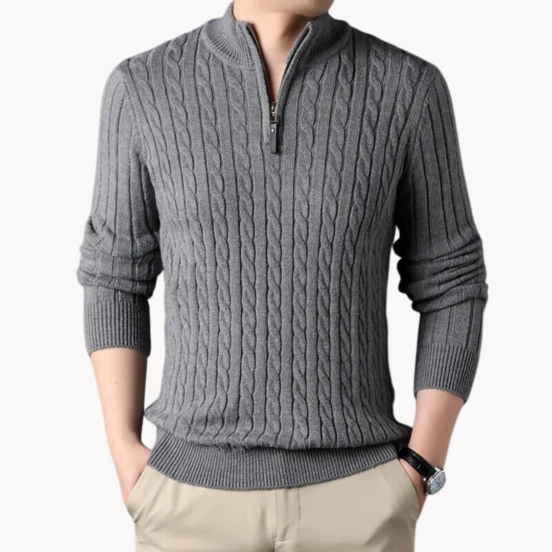 Rory Collar Zip Sweater | Marvex
