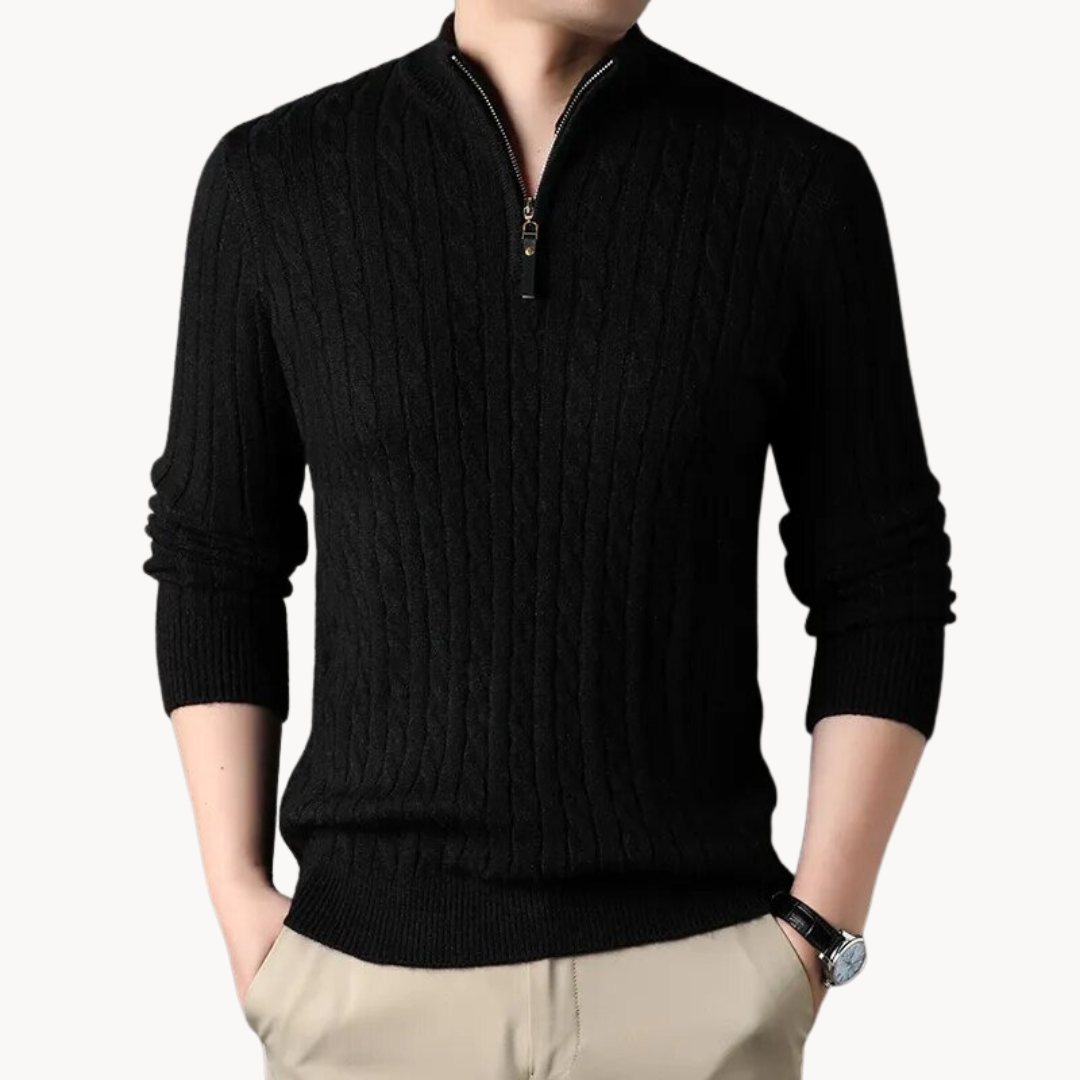 Rory Collar Zip Sweater | Marvex