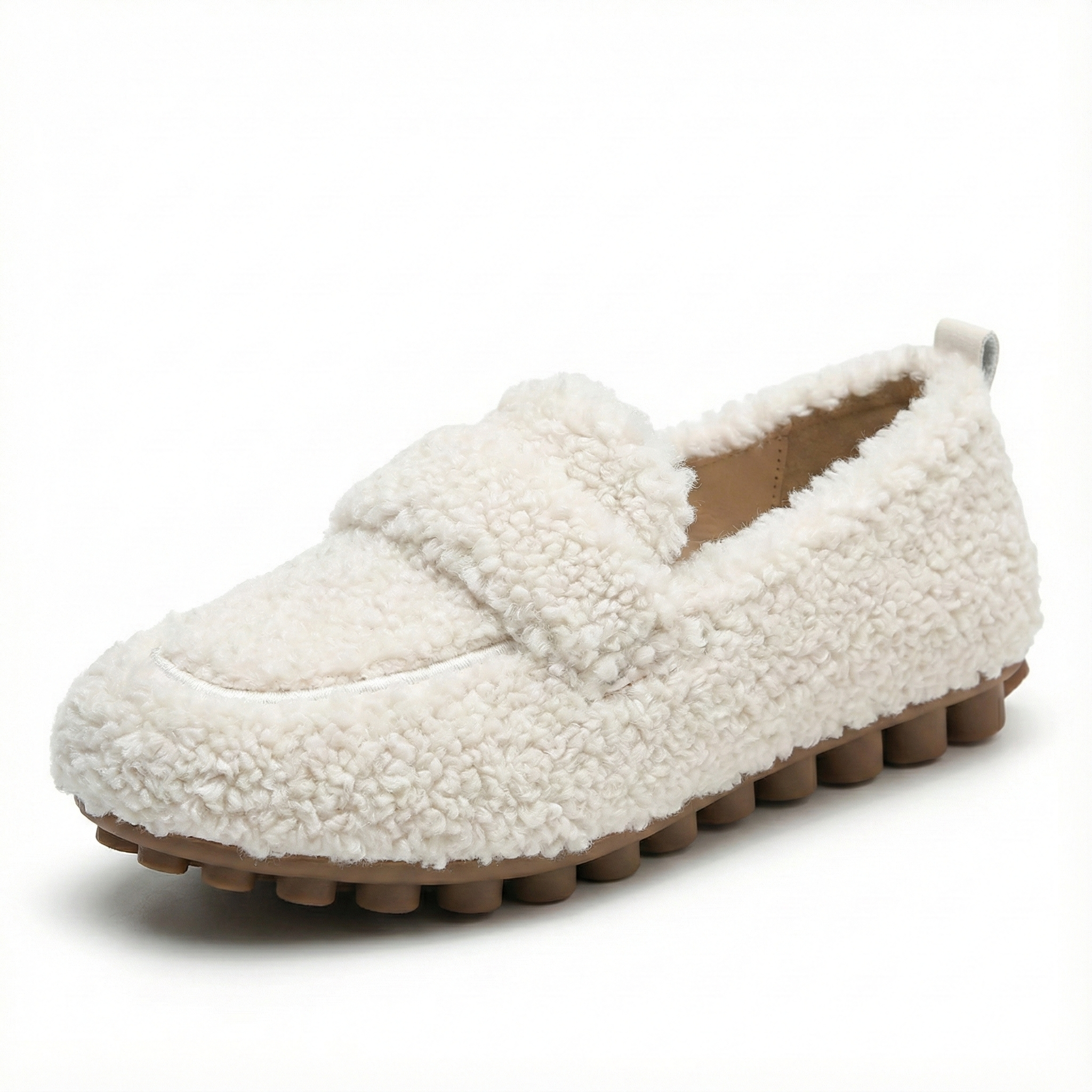 Arielle Plush Moccasins with Non-Slip Sole | Marvex