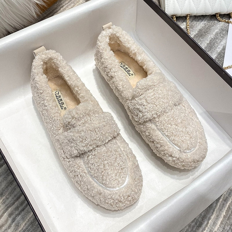 Arielle Plush Moccasins with Non-Slip Sole | Marvex