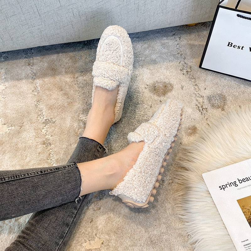 Arielle Plush Moccasins with Non-Slip Sole | Marvex