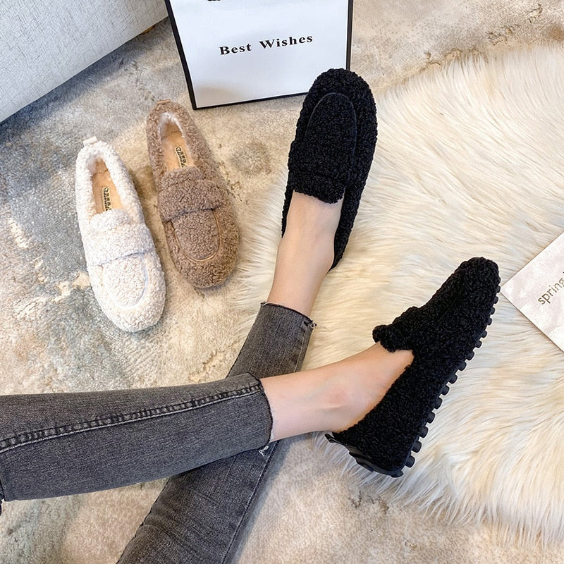 Arielle Plush Moccasins with Non-Slip Sole | Marvex