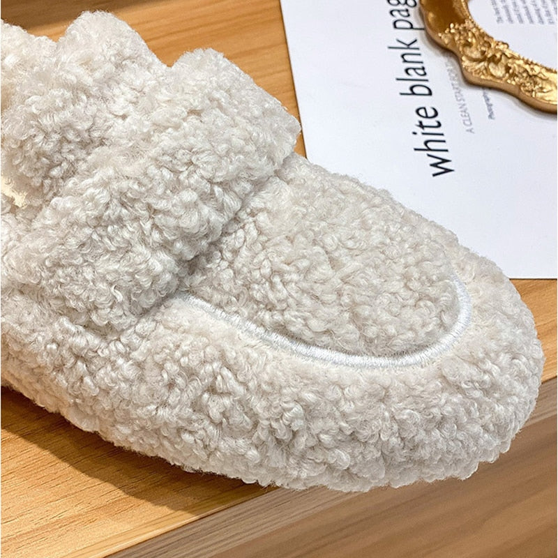 Arielle Plush Moccasins with Non-Slip Sole | Marvex