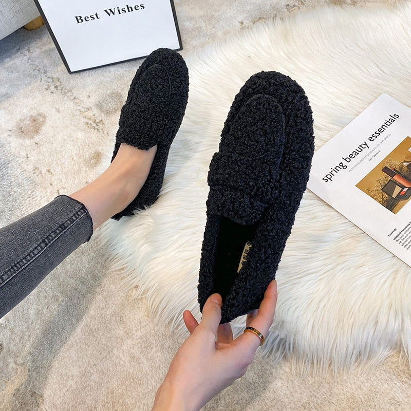 Arielle Plush Moccasins with Non-Slip Sole | Marvex