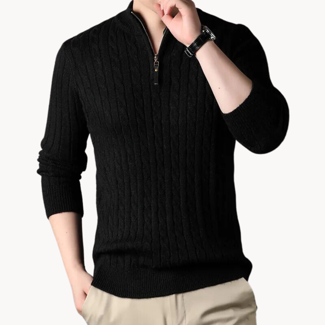 Rory Collar Zip Sweater | Marvex